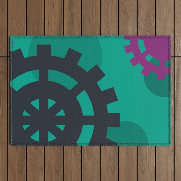 The Magical World of Gears Outdoor Rug