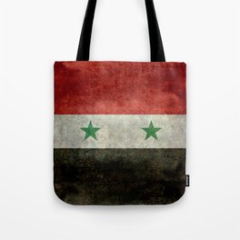 Syrian national flag, vintage Tote Bag