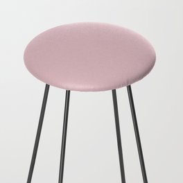 Pale Pastel Pink Solid Color Hue Shade - Patternless 4 Counter Stool