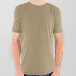 Mid-tone Golden Beige Solid Color Pairs PPG Toasted Sesame PPG1099-5 - All One Shade Hue Colour All Over Graphic Tee