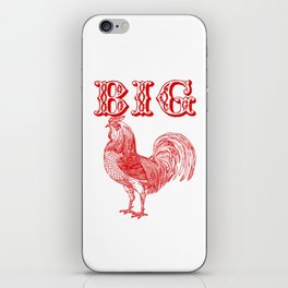 Big Red Rooster Humorous Print iPhone Skin