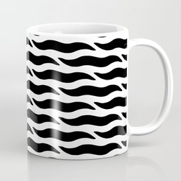 Tiger Wild Animal Print Pattern 321 Black and White Mug