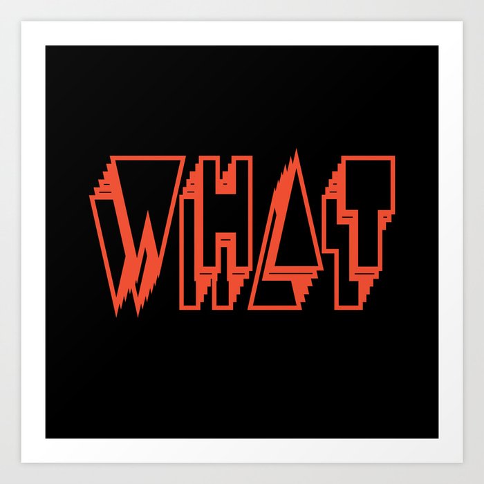 WHAT: Red Outline Art Print
