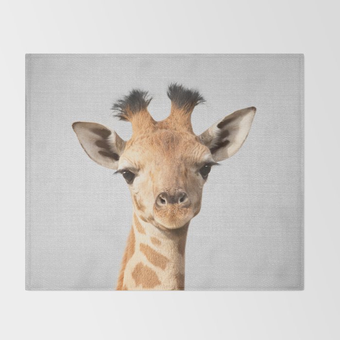 Baby Giraffe Colorful Throw Blanket By Galdesign Society6