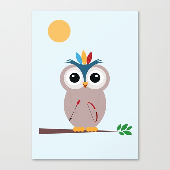 Be brave with owl Canvas Print