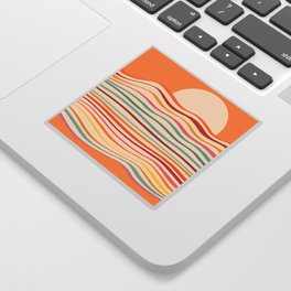 Sea of change - Rainbow Waves Sunset Sticker