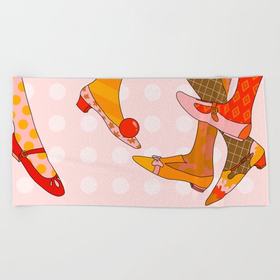 Let's Twist Again Beach Towel