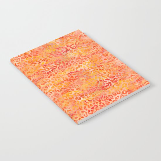 Orange Leopard Print Notebook