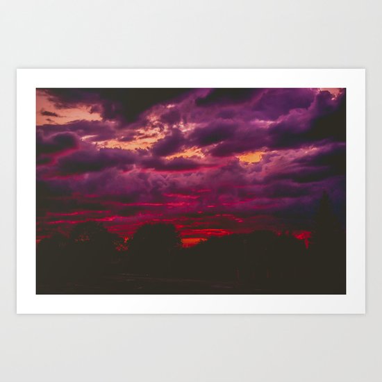Stormy Sunset Art Print