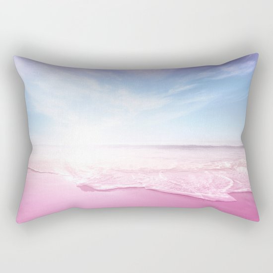 Pastel Summer Beach Vacation Rectangular Pillow