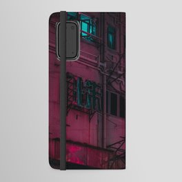 China Photography - Neon Lights In A Dense Chinese Street Android Wallet Case