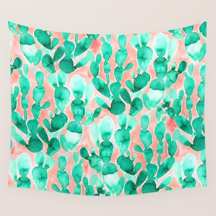 Paddle Cactus Blush Wall Tapestry by Jacqueline Maldonado Society6