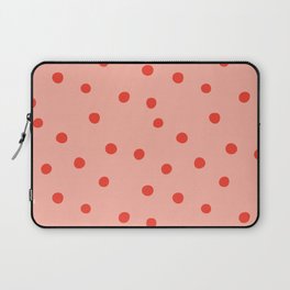 BLUSH PINK AND CORAL POLKA DOTS Laptop Sleeve