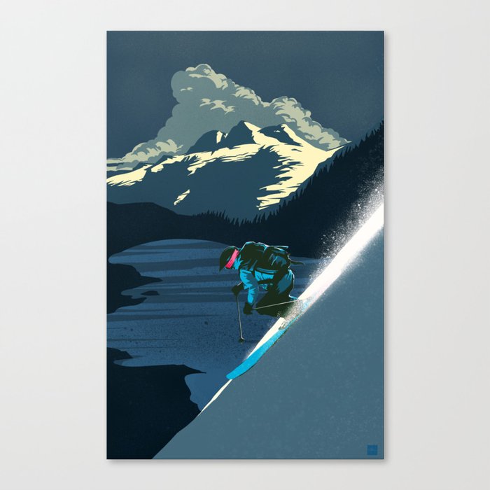 Retro ski Canvas Print