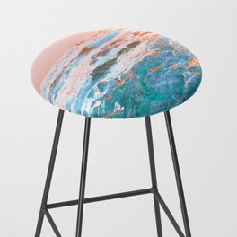 rocky sunset impressionism painted realistic scene Bar Stool