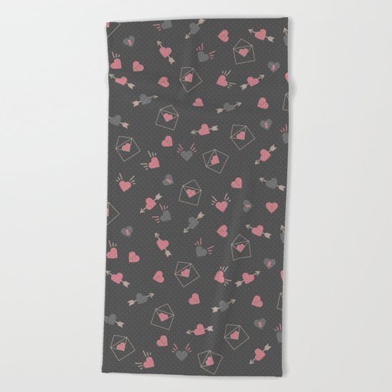 Letters for your sweetheart . Beach Towel