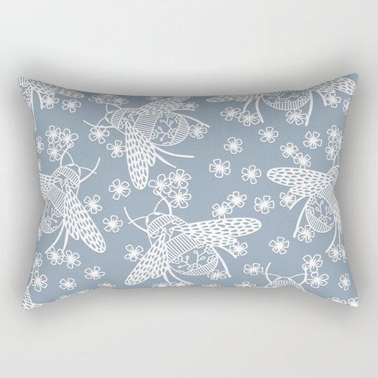 Papercut Bees Rectangular Pillow