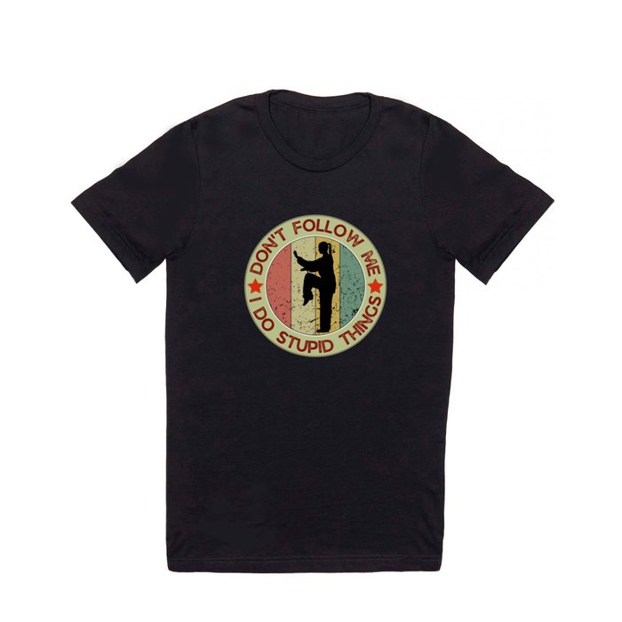 Karate Girl Silhouette, Funny Vintage Karate Lover Gift Idea For Women T Shirt