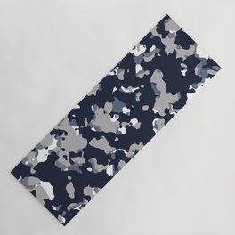 Blue Grey Camouflage Yoga Mat