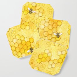Meant to Bee - Honey Bees Pattern Coaster
