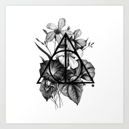 black flowers Art Print