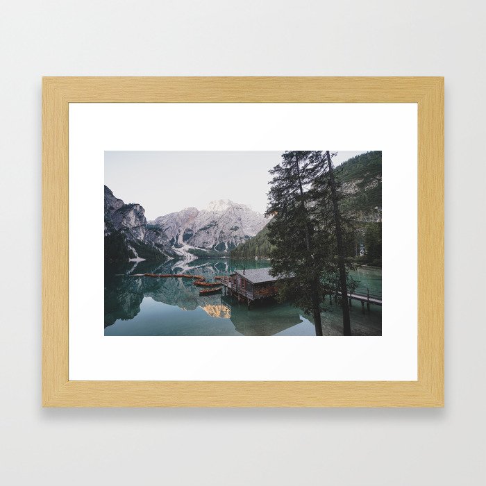 Lago di Braies Framed Art Print