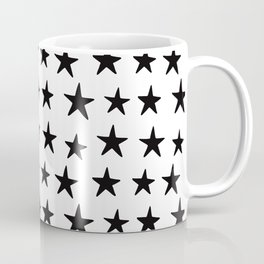 Star Pattern Black On White Coffee Mug