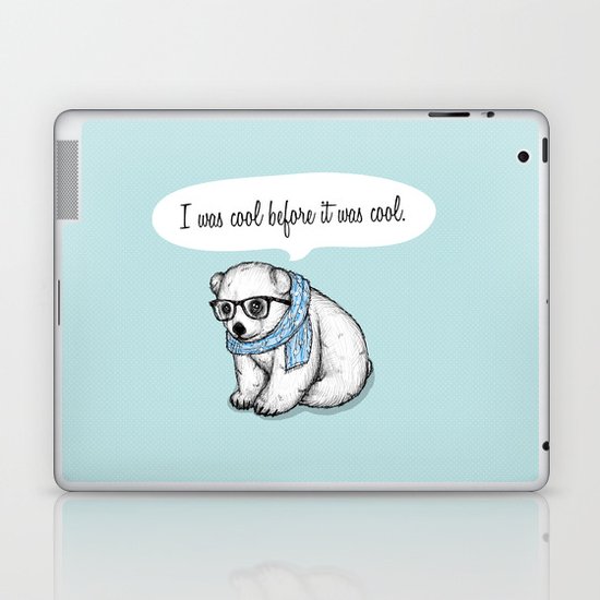 Hipster polarbear Laptop & iPad Skin