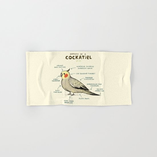 Anatomy of a Cockatiel Hand & Bath Towel