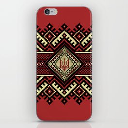 Ukrainian embroidered art for home decoration. iPhone Skin