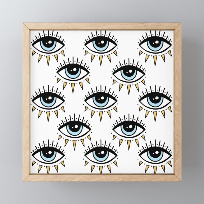 Eyes pattern Framed Mini Art Print
