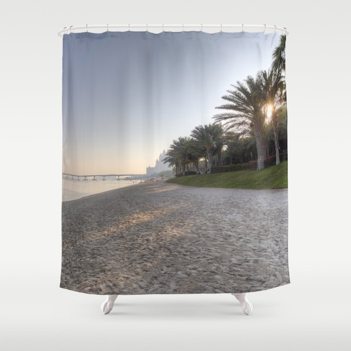 Dubai Beach Sunset Shower Curtain By Davidpyatt Society6
