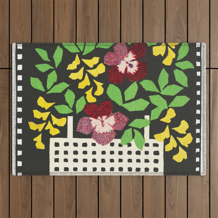 Leopoldine Kolbe - Basket of Flowers Outdoor Rug