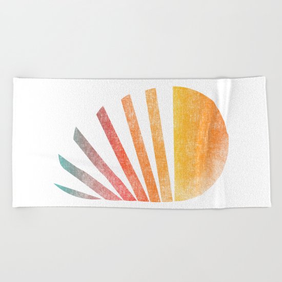 Raising sun (rainbow-ed) Beach Towel