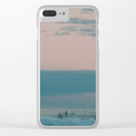 Sunset Surf Clear iPhone Case