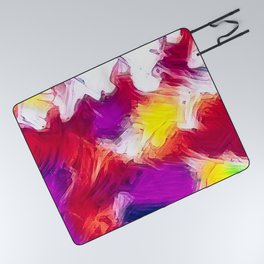 Colorful Palette Knife Abstract Picnic Blanket