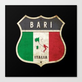 Bari Italy coat of arms flags design Canvas Print