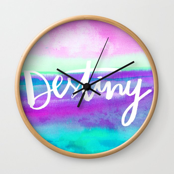 Destiny [Collaboration with Jacqueline Maldonado] Wall Clock