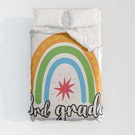 3rd Grade Rainbow Duvet Cover