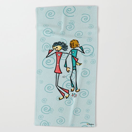 Broken Lovers Beach Towel