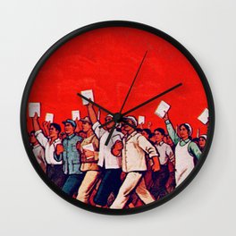 RED REVOLUTION Wall Clock