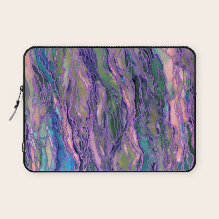 Marble Idea Lavender Pink Peach Abstract Watercolor Painting