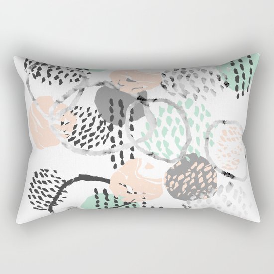Brice - abstract minimal modern painting home decor minimalist art Rectangular Pillow