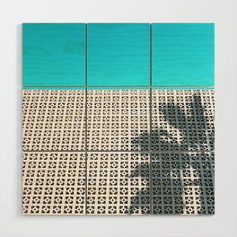 Parker Palm Springs with Palm Tree Shadow Wood Wall Art