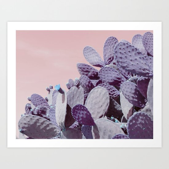 pink cactus Art Print