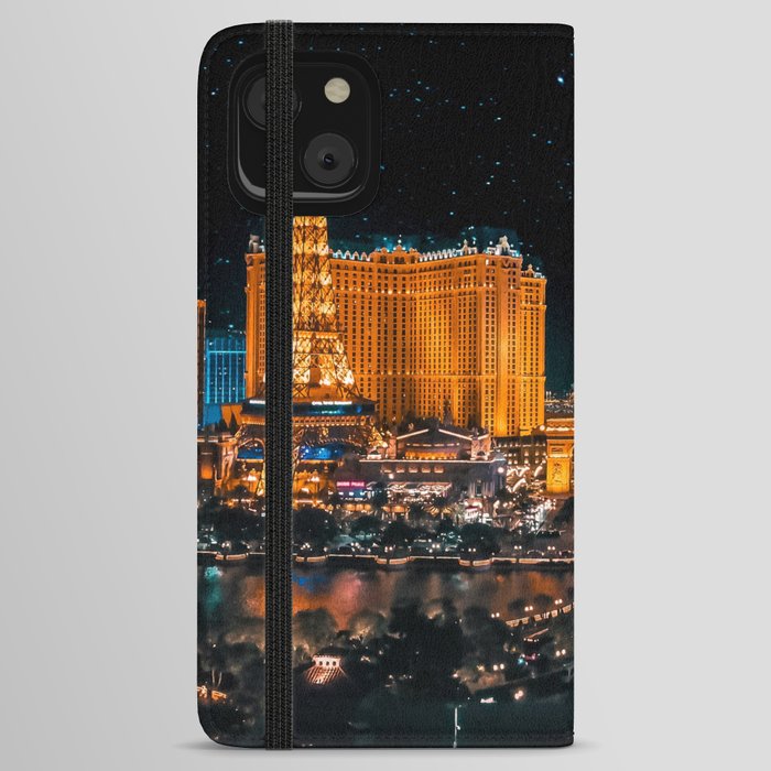 Las Vegas, Nevada, Lit Up iPhone Wallet Case