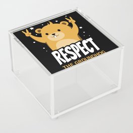 Peace Respect Groundhog Rodent Groundhog Day Acrylic Box