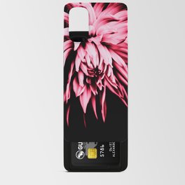 Pink And Black Dahlia Macro Android Card Case