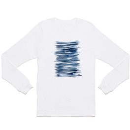 Just Indigo 2 | Minimalist Watercolor Long Sleeve T-shirt
