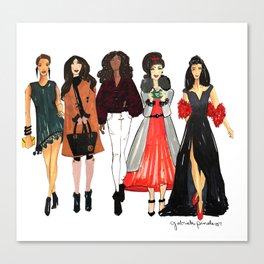Glam Girls, Pinales Illustrated Canvas Print